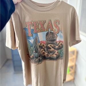 Anvil Beige Texas Graphic Tee